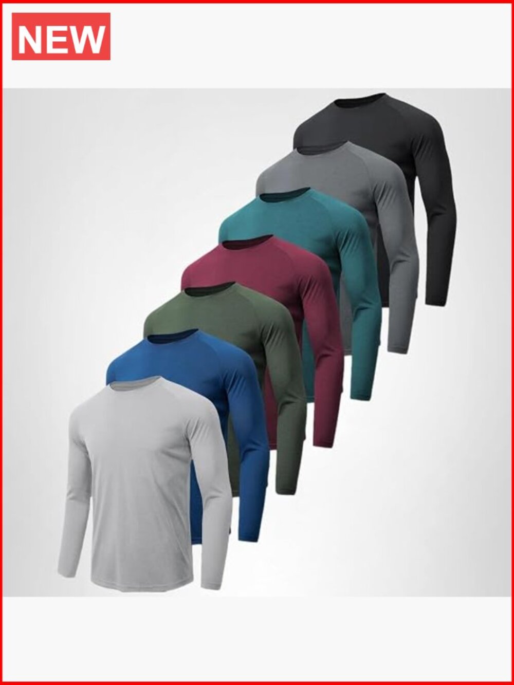 UPF 50+ Long Sleeve Sun Protection Shirts for Men Quick Dry Moisture Wicking